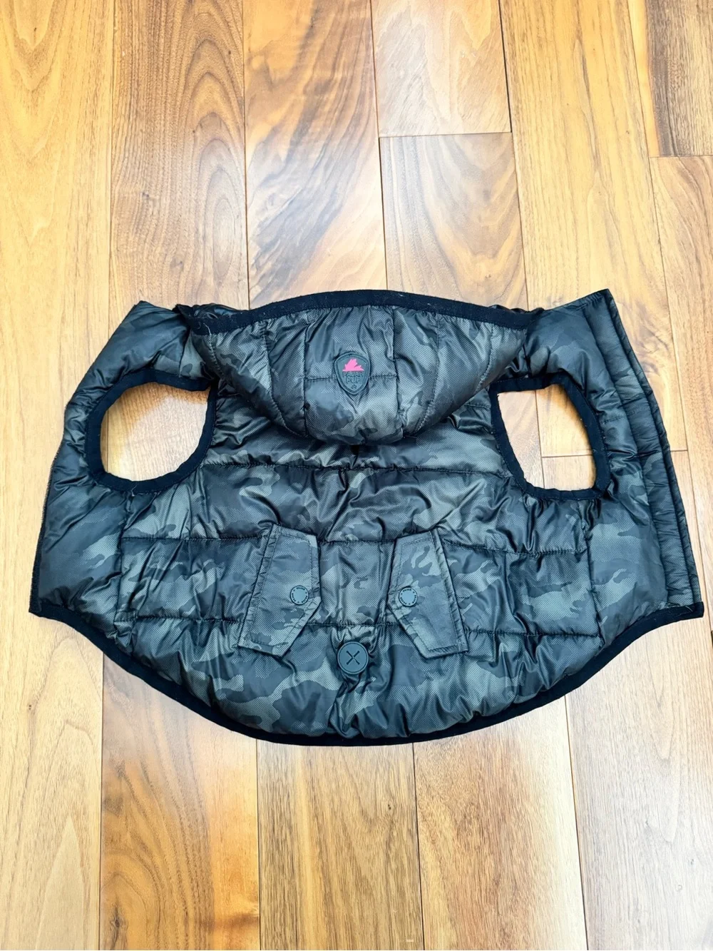 PAJAR CANADA PUP REVERSIBLE CAMOUFLAGE HOODED DOG PUFFER JACKET M